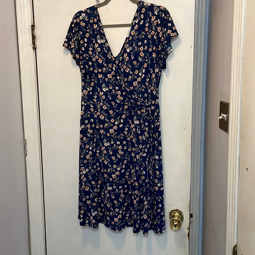 Navy Kaileigh wrap dress. Size large
